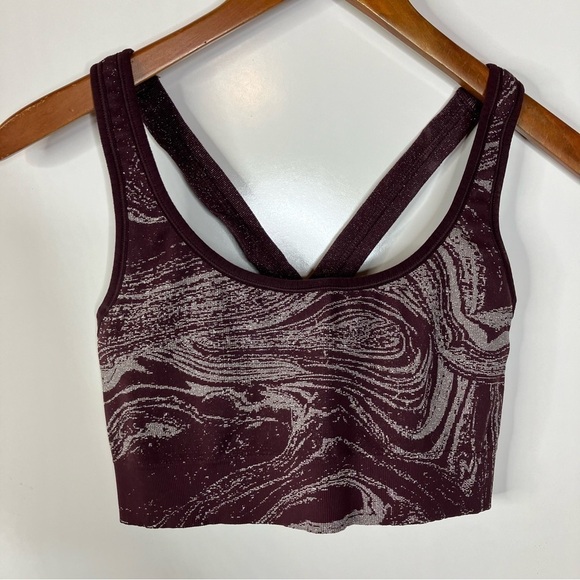Athleta Marble Swirl Sports Bra Size Large - Picture 1 of 3